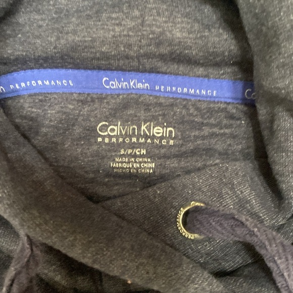 Calvin Klein Blue Embossed Hoodie NWOT Sz. Small - Picture 4 of 4